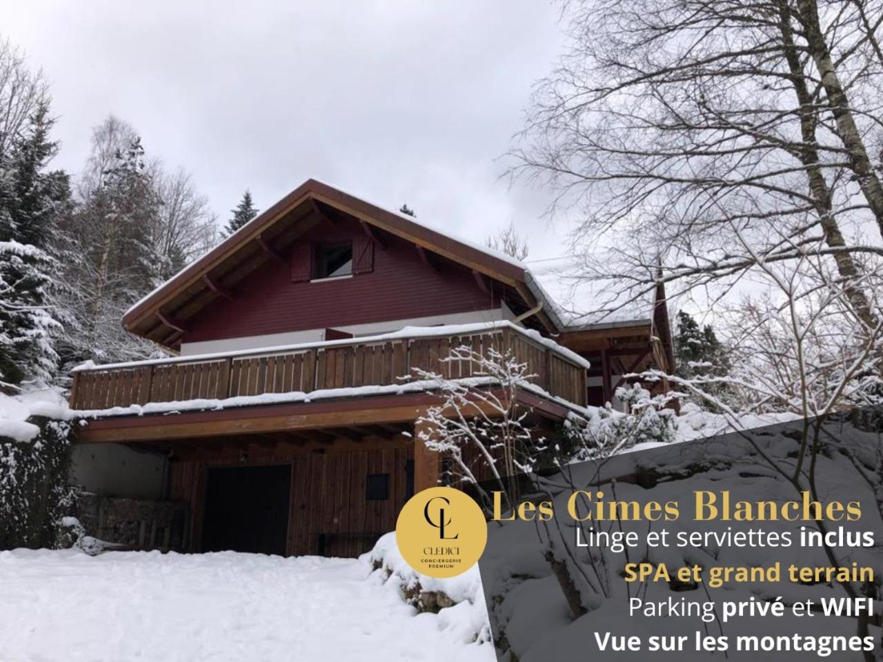 Les Cimes Blanches Cledicihome Chalet 10 Pers Spa & Grand Terrain 4 Minutes Des Pistes La Bresse Exteriér fotografie